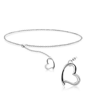 Lovely Heart Silver Bracelet BRS-447